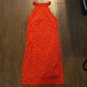 Zara red lace mini dress